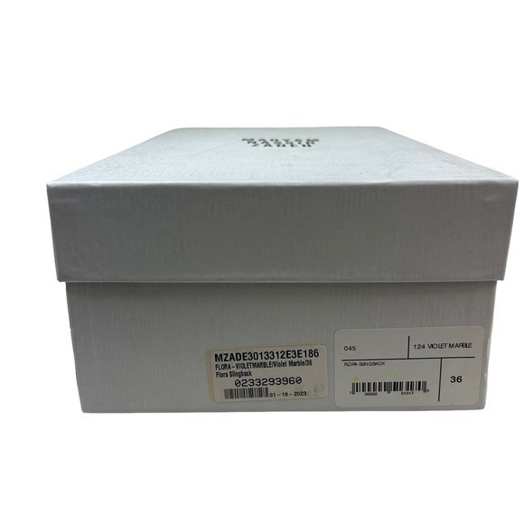 NWT Maryam Nassir Zadeh Flora Violet Marble Slingback Heels Sandals 36 - Picture 12 of 12